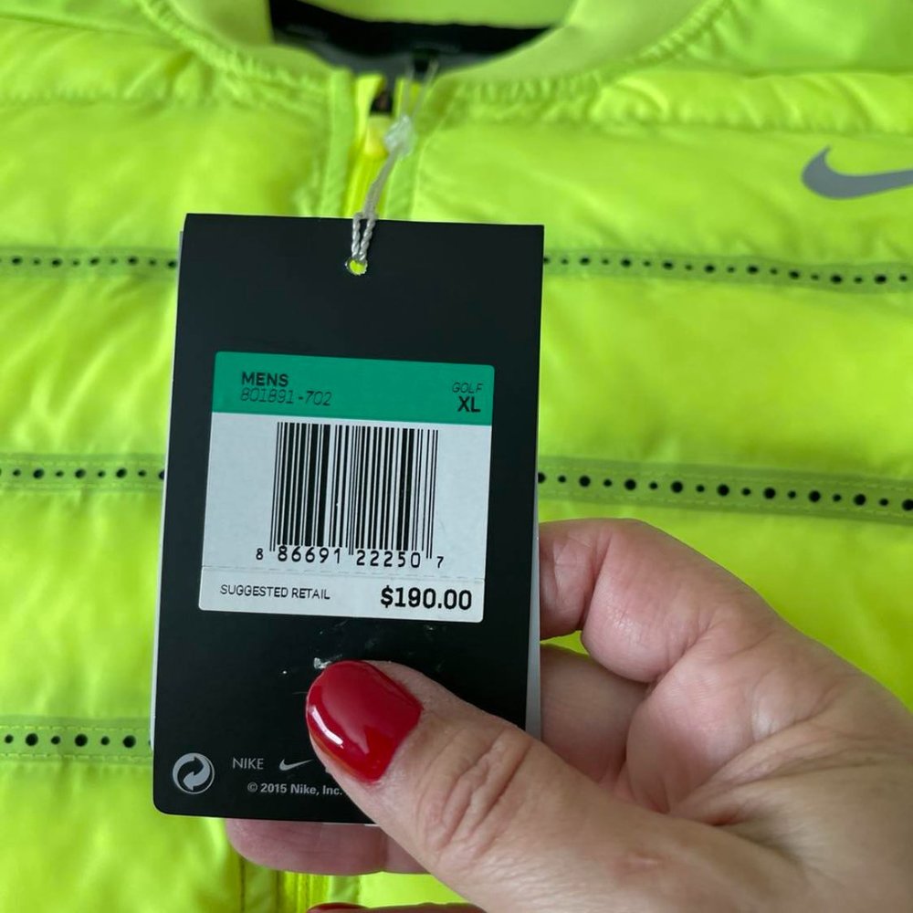 NIKE Aeroloft - Fitness Vest Man, Color Yellow, size XL, NWT